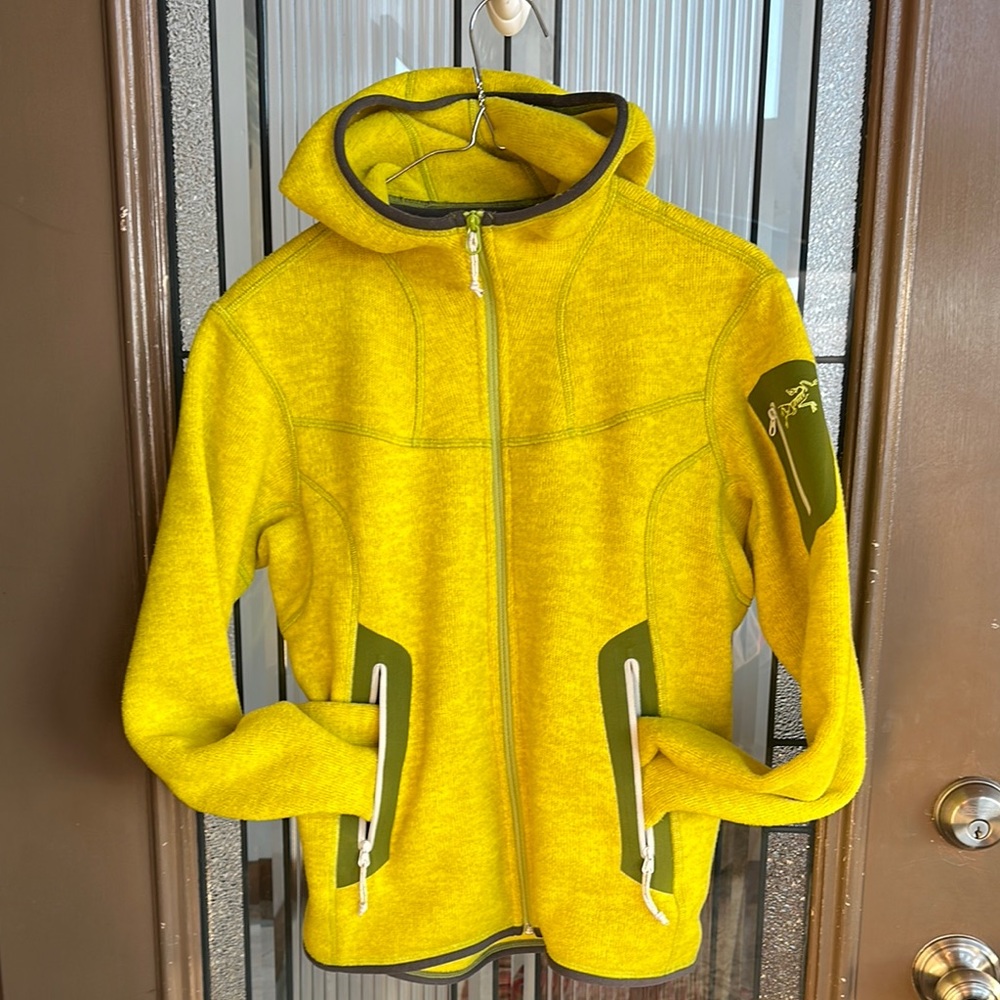 Yellow Women’s Jacket with Green Accents